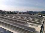Usina ELETROSUL Fpolis - Painéis fotovoltaicos sobre a cobertura
