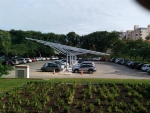 Usina ELETROSUL Fpolis - Estrutura p/ Painéis fotovoltaicos no estacionamento de veículos